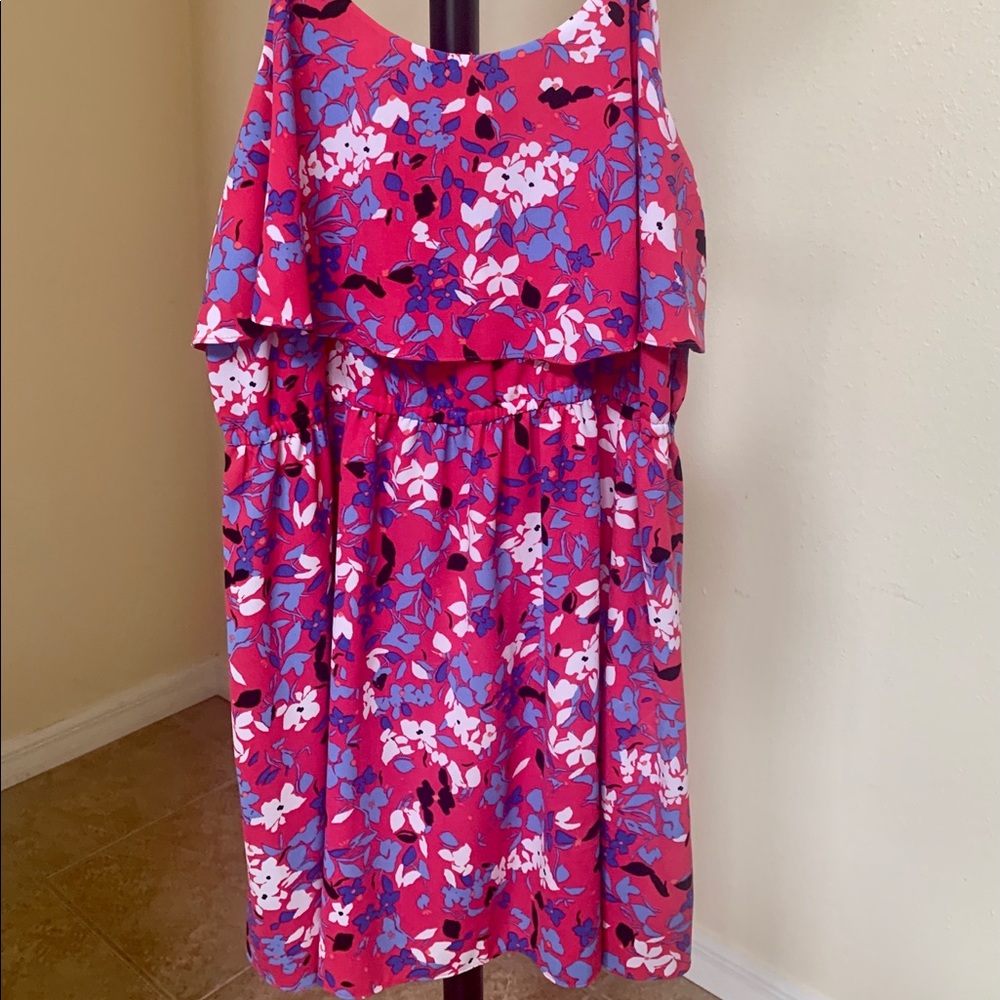 Elle floral tiered dress with adjustable straps